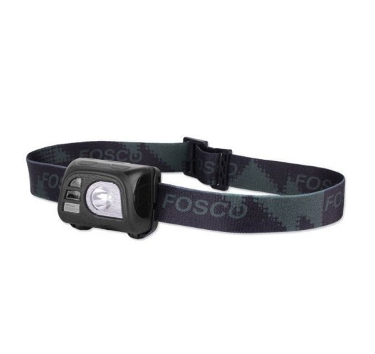 FOSCO - Latarka czołowa Tactical Headlamp - 140 lumenów - Czarny