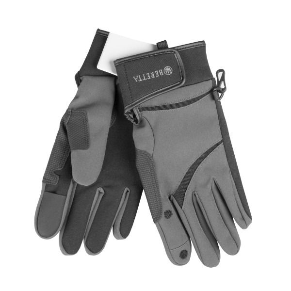 Rękawiczki Beretta Wind Pro Shooting Gloves czarno/szare L Rękawiczki Beretta Wind Pro Shooting Gloves czarno/szare L