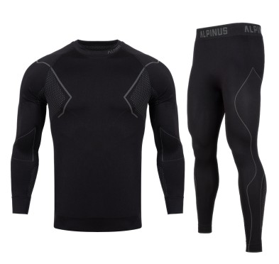 Bielizna męska Alpinus Termoaktywna Active Base Layer Set czarna M