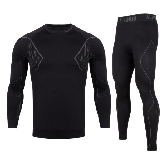 Bielizna męska Alpinus Termoaktywna Active Base Layer Set czarna M