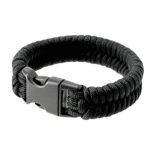 Bransoletka Paracord EDCX Fish black M