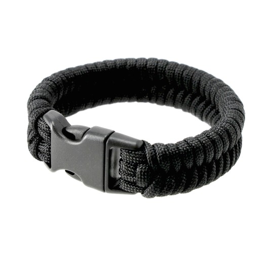 Bransoletka Paracord EDCX Fish black L