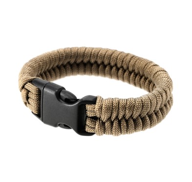 Bransoletka Paracord EDCX Fish coyote brown S