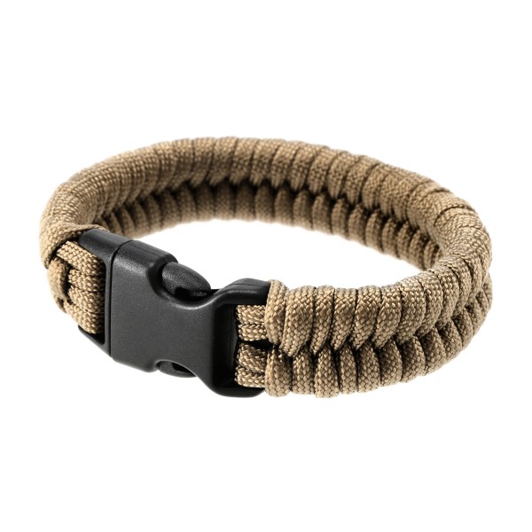 Bransoletka Paracord EDCX Fish coyote brown S