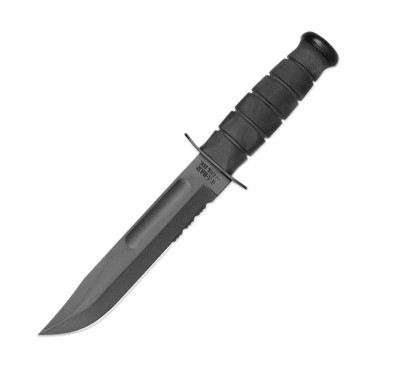 Ka-Bar 1214 - Black Serrated - GFN Sheath