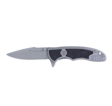 Smith&Wesson - Nóż składany Drop Point Silver/Black Handle - 1084306