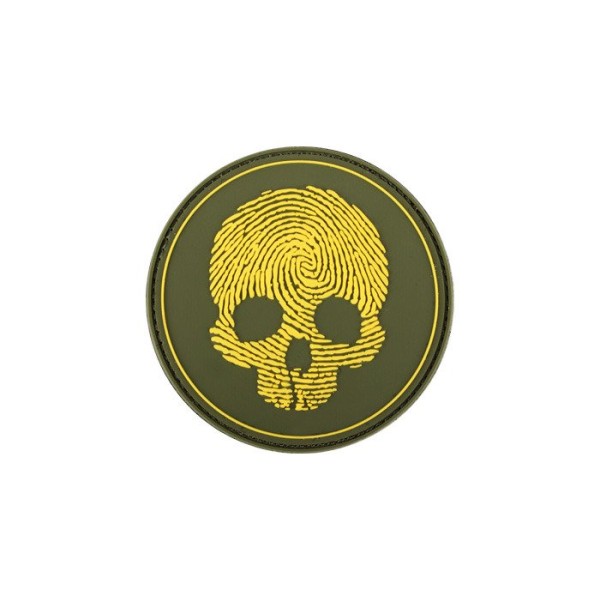 101 Inc. - Naszywka 3D - Fingerprint Skull - Żółty