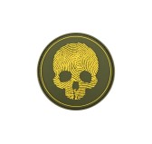 101 Inc. - Naszywka 3D - Fingerprint Skull - Żółty