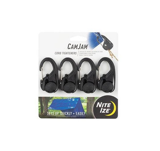 Nite Ize - Regulowana klamra biwakowa CamJam® Cord Tightener - 4 sztuki - NCJ-01-4R3