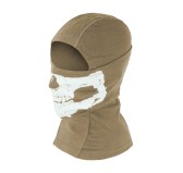 101 Inc. - Kominiarka jednootworowa bawełniana Balaclava Skull - Piaskowy - 214278