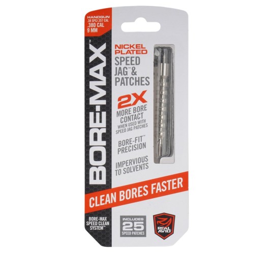 Real Avid - Przecierak do broni z uchwytem Bore-Max Speed Jag - 9 mm - AVBMJAG9MM