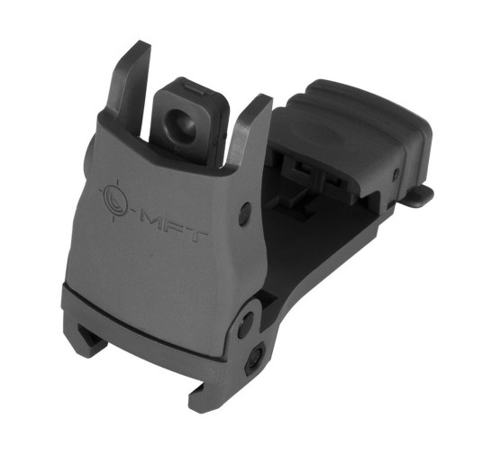 MFT - Celownik przeziernikowy Back Up Polymer Flip Up Rear Sight - Czarny - BUPSWR-BL