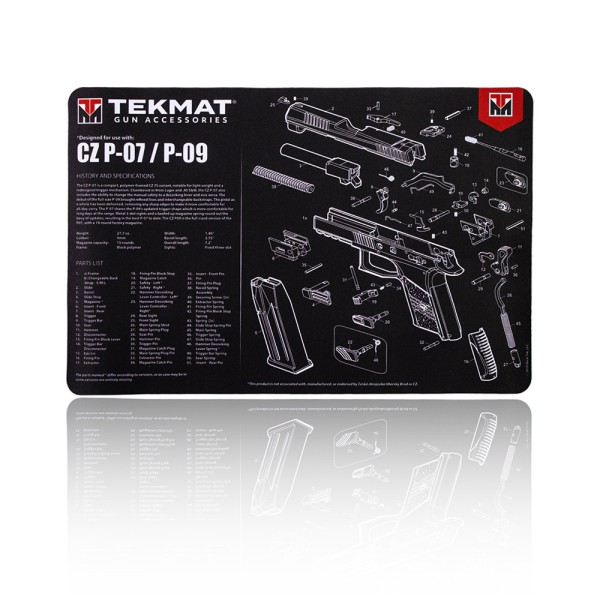 TekMat - Mata do czyszczenia broni CZ P-07 / P-09 - TEK-R17-CZP07