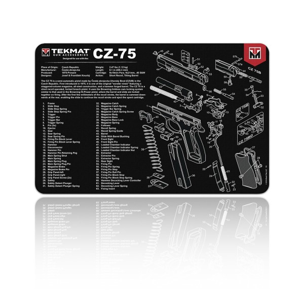 TekMat - Mata do czyszczenia broni CZ-75 - TEK-R17-CZ75