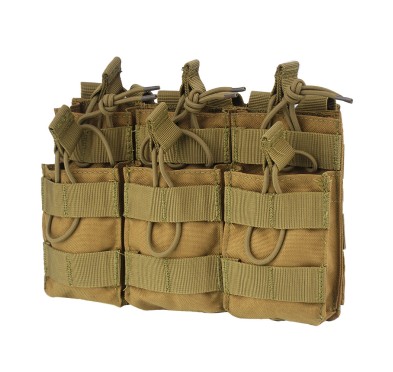 Condor - Ładownica MOLLE na magazynki AR15 dwuwarstwowa - Triple Stacker M4 Mag Pouch - Potrójna - Coyote Brown - MA44-498