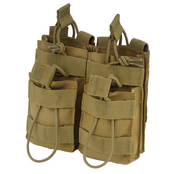 Condor - Ładownica MOLLE na magazynki AR15 dwuwarstwowa - Double Stacker M4 Mag Pouch - Podwójna - Coyote Brown - MA43-498