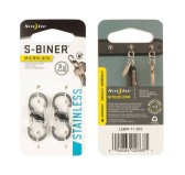 Nite Ize - S-Biner MicroLock - Stalowy - 2Pack - LSBM-11-2R3