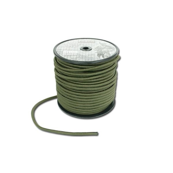 FOSCO - Linka elastyczna Bungee Cord - 6 mm - Zielony OD - 1 metr