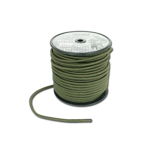 FOSCO - Linka elastyczna Bungee Cord - 6 mm - Zielony OD - 1 metr