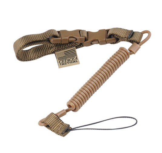 Cetacea Tactical - Plain Clothes Mini-Coil Lanyard - Coyote Brown