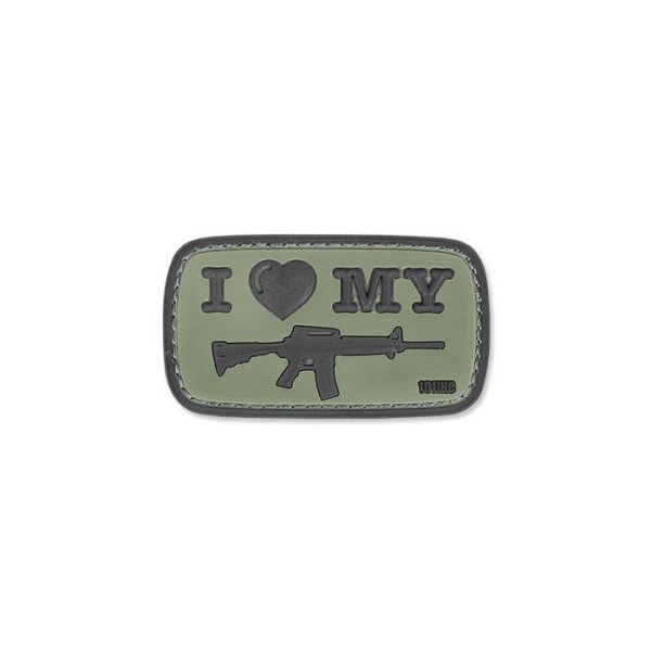 101 Inc. - Naszywka 3D - I Love My M4 - Zielony OD