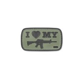 101 Inc. - Naszywka 3D - I Love My M4 - Zielony OD