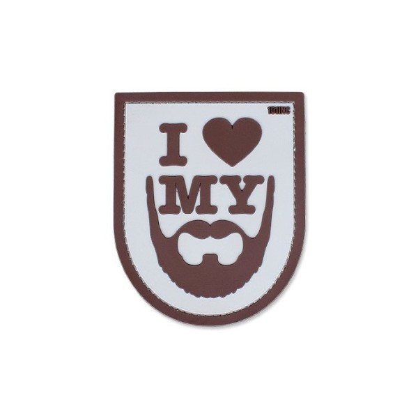 101 Inc. - Naszywka 3D - I Love My Beard - Piaskowy