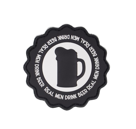 101 Inc. - Naszywka 3D - Real Men Drink Beer - Czarna - 444130-7312