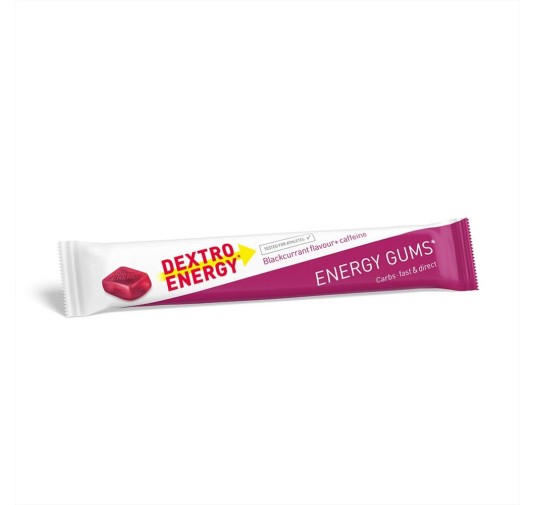 Dextro Energy - Gumy energetyczne z kofeiną Energy Gum - Czarna porzeczka - 45g - DE85