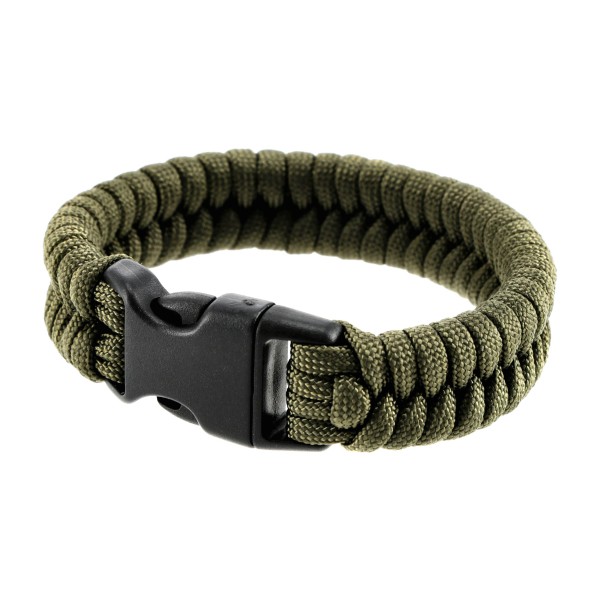 Bransoletka Paracord EDCX Fish army green S