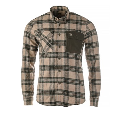 Koszula męska Tagart Alaska, flanelowa,  beżowa w zieloną kratę 2XL