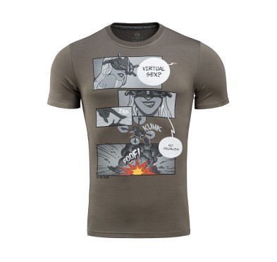 Koszulka M-Tac Comics Drone Girl ciemnooliwkowa 2XL