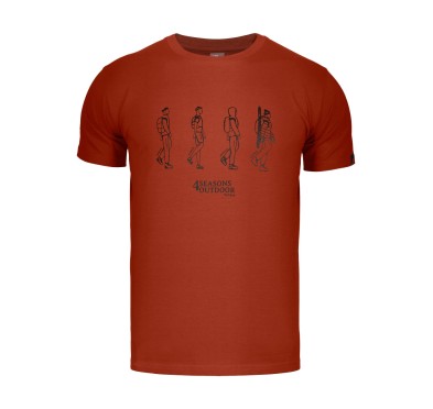 Koszulka męska Alpinus Four pomarańczowa 2XL