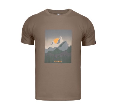 Koszulka męska Alpinus Number beżowa 2XL