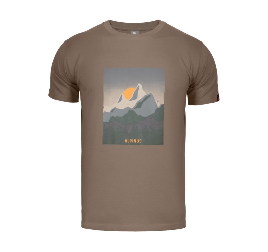 Koszulka męska Alpinus Number beżowa 2XL