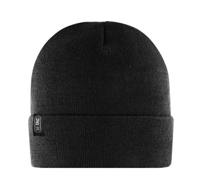Czapka M-Tac dzianinowa 100% akryl cienka przędza czarna L/XL