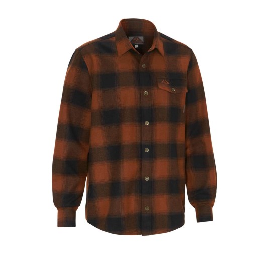 Koszula męska Swedteam Lynx Wool Shirt ciemnopomarańczowa 3XL