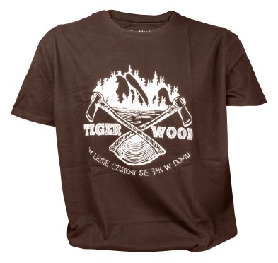 Koszulka męska TigerWood Two Axes brązowa M