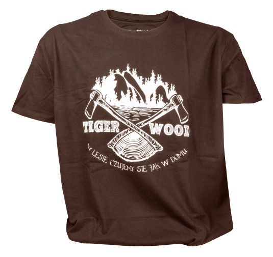 Koszulka męska TigerWood Two Axes brązowa M