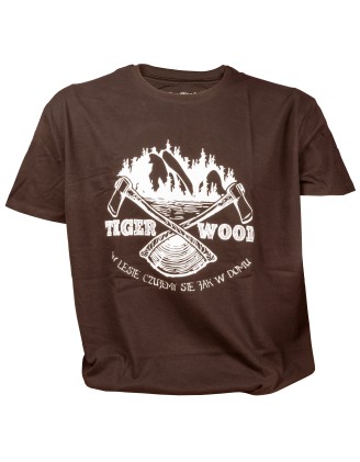 Koszulka męska TigerWood Two Axes brązowa M
