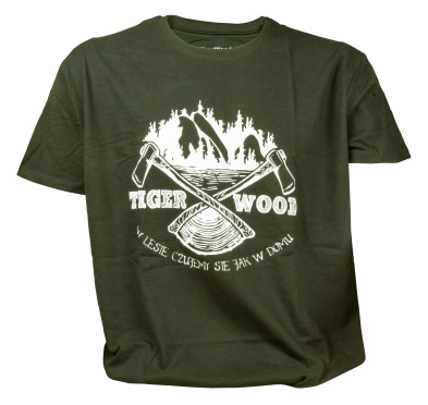 Koszulka męska TigerWood Two Axes zielona 2XL