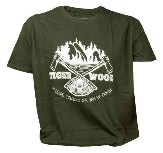 Koszulka męska TigerWood Two Axes zielona 2XL