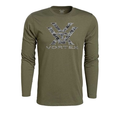 Koszulka męska Vortex Digi Camo Core Logo LS oliwkowa S