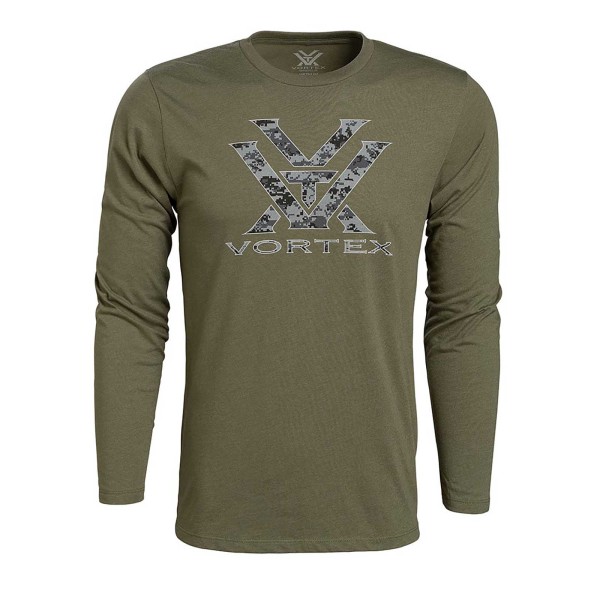 Koszulka męska Vortex Digi Camo Core Logo LS oliwkowa S