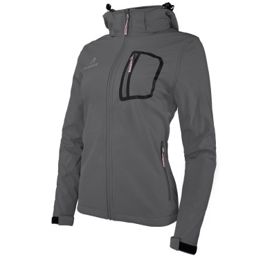 Kurtka damska Alpinus Softshell Bergamo grafitowa XL