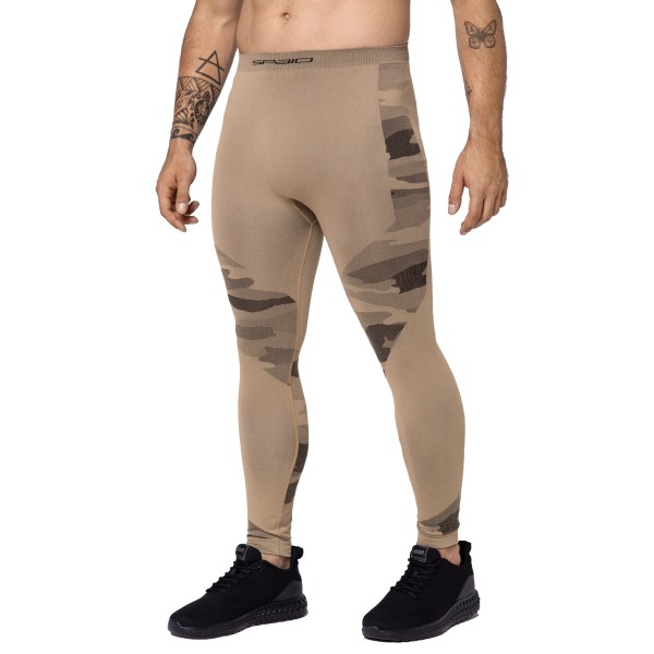 Legginsy męskie Spaio Military piaskowe XL