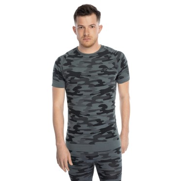 Koszulka męska Spaio Military 01 krótki rękaw szara 2XL