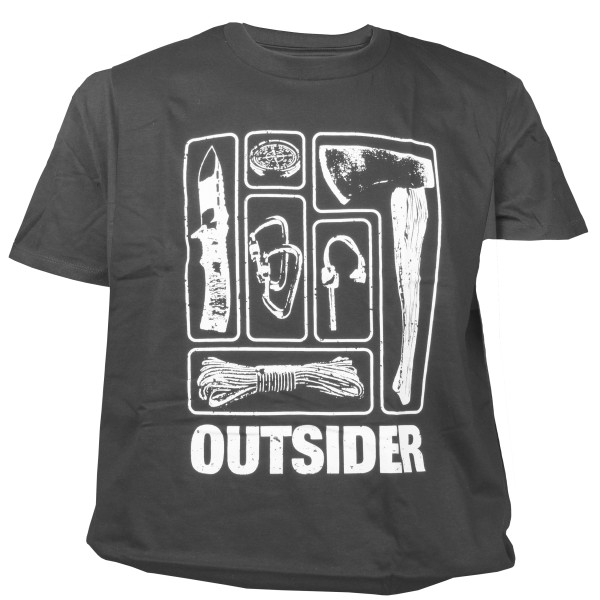 Koszulka męska TigerWood Outsider ciemnoszara S