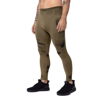 Legginsy męskie Spaio Military piaskowe zielone 2XL