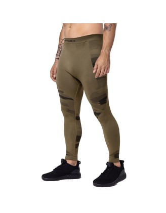 Legginsy męskie Spaio Military piaskowe zielone 2XL